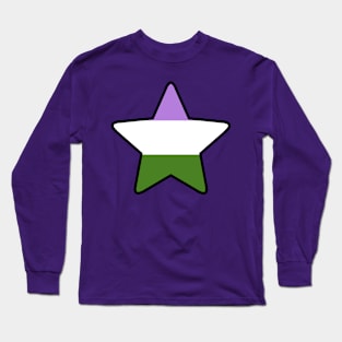 Genderqueer Pride Star Long Sleeve T-Shirt